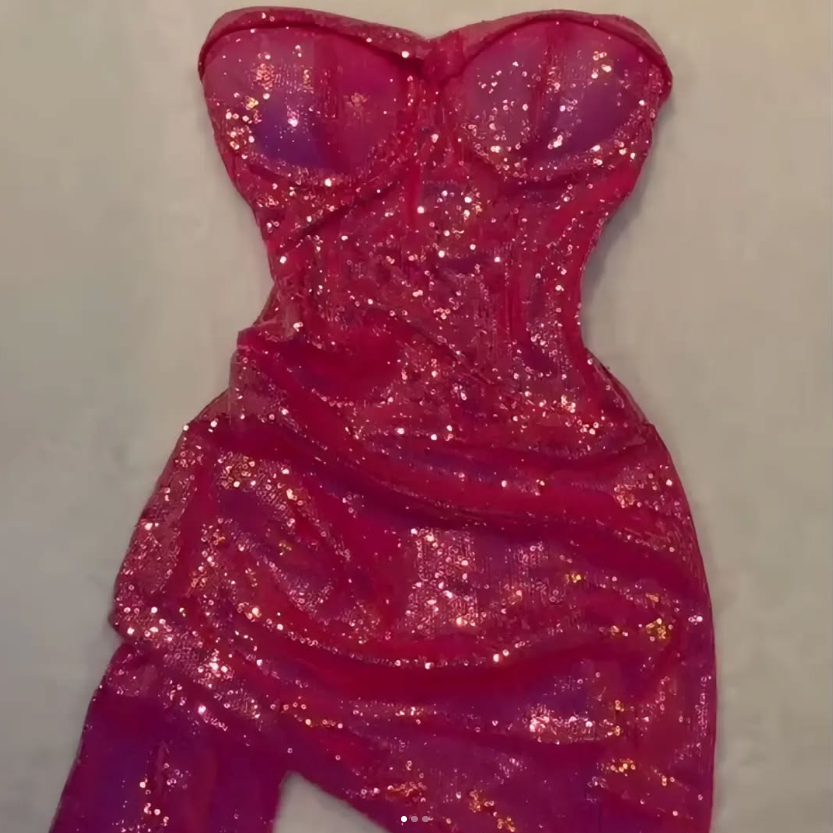 Pink Fashion Sparkling Short Homecoming Dress Cocktail Party Dress nv4792