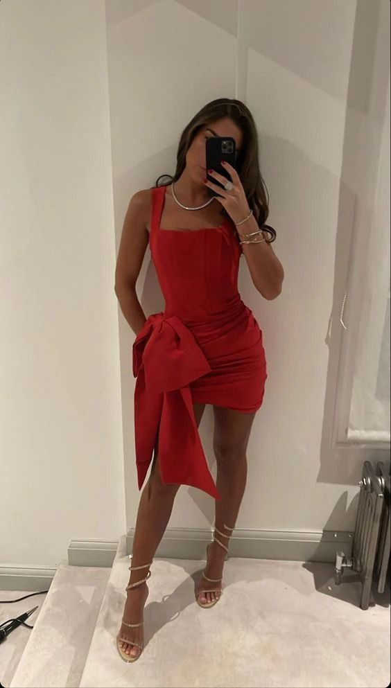 Red Short homecoming Dresses nv1247