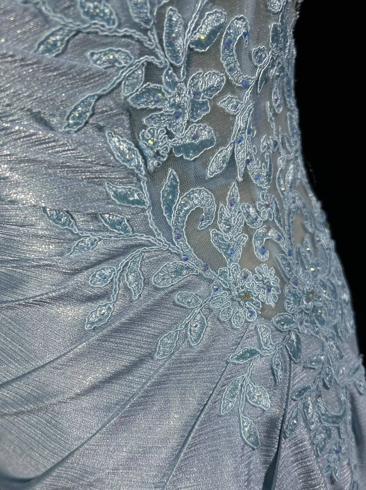 Blue ball gown elegant spaghetti straps ball gown pleated sweetheart neckline sexy backless fishtail celebrity party evening dress nv4153