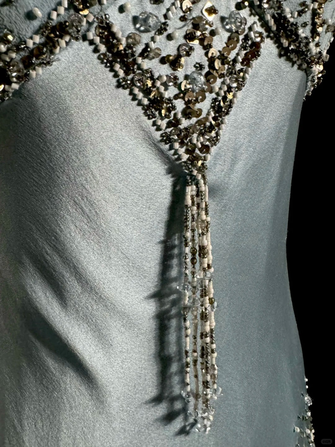 Haze blue satin handmade beading exquisite beautiful short homecoming dress prom dress evening dress birthday party dress nv4719