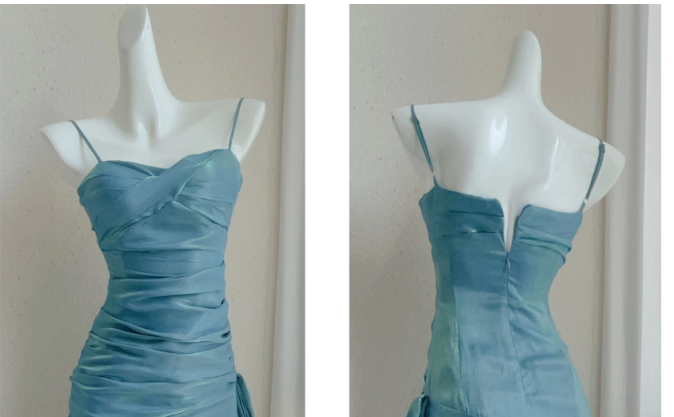 NiceVestidos--Sleeveless Lake Blue Shiny Slim fit Floor length Evening Dress NV5784