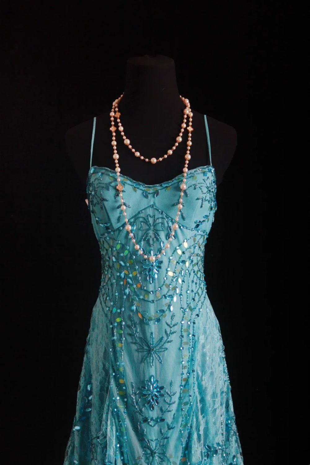 NiceVestidos--blingbling Elegant Fairy Like Turquoise Beaded Prom Dress NV5789