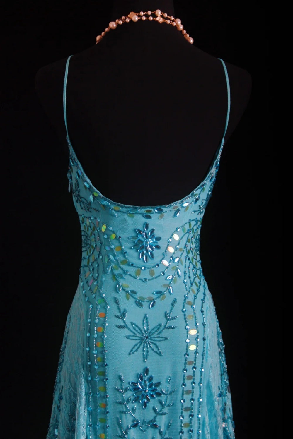 NiceVestidos--blingbling Elegant Fairy Like Turquoise Beaded Prom Dress NV5789
