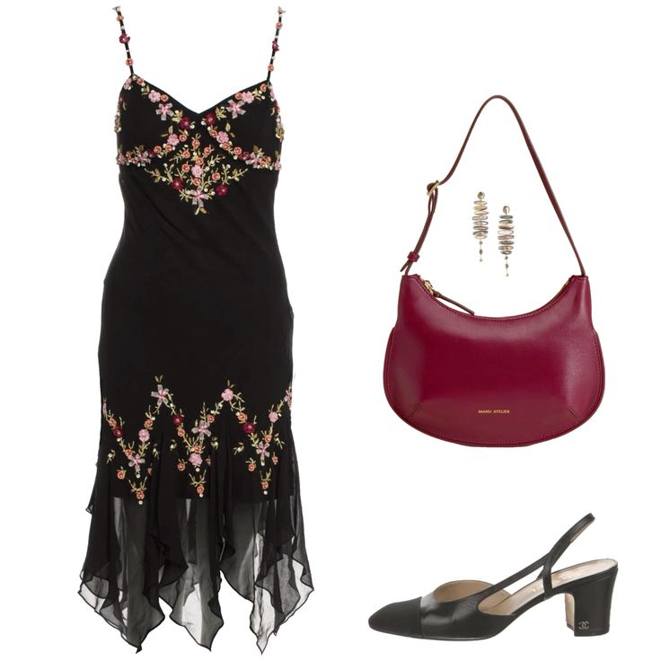 NiceVestidos-Black Floral Fairy Short/Mid-Length Unique Homecoming Dress nv5461