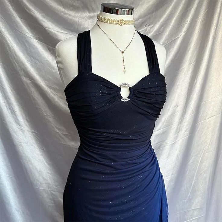 Navy Long Prom Dresses, New Arrive Formal Dresses nv1374