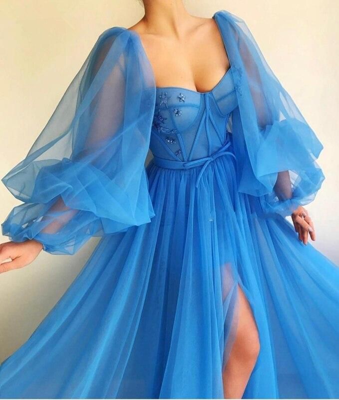 Purple Elegant Tulle Long Formal Prom Dress Evening Gown Party Dress nv104