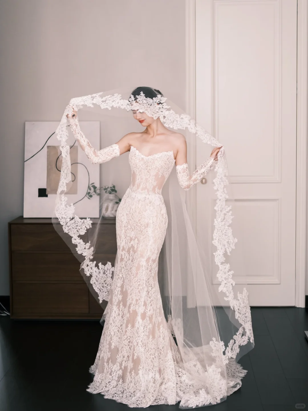 Lace Mermaid Wedding Dress Sweetheart Strapless Bridal Gown NV7265