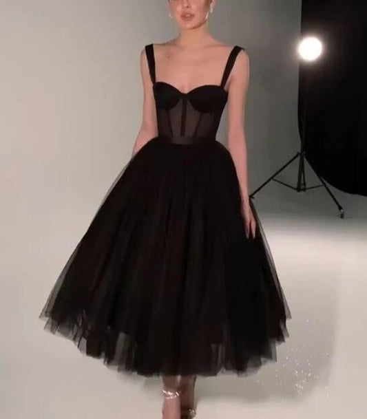 Black fashion sweetheart neck long tulle teen prom dress tulle formal dress evening gown graduation party nv119