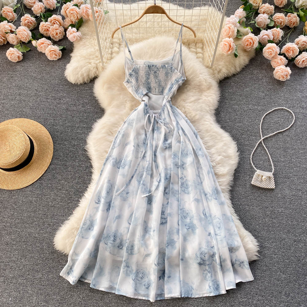 Floral Sling Dress Printed Dress NV1258