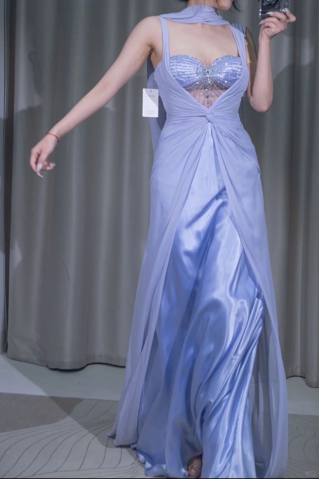 Purple Beaded Long Chiffon Prom Dress Evening Dress Party Dress nv5130