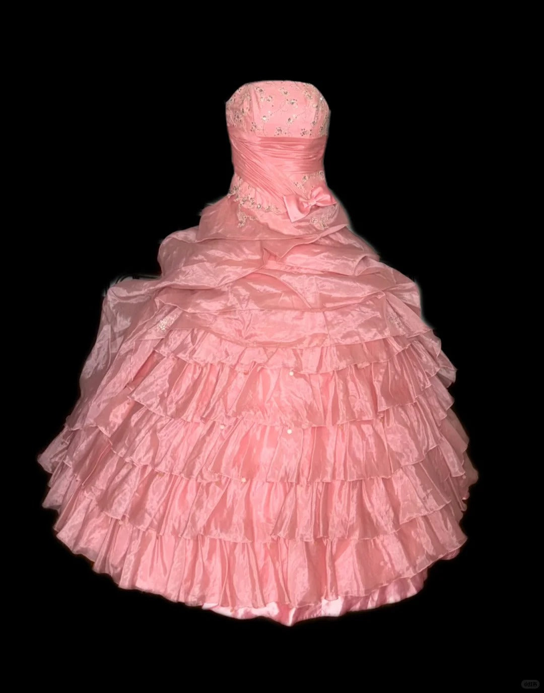 Pink rhinestone elegant long tulle ball gown evening dress nv4921