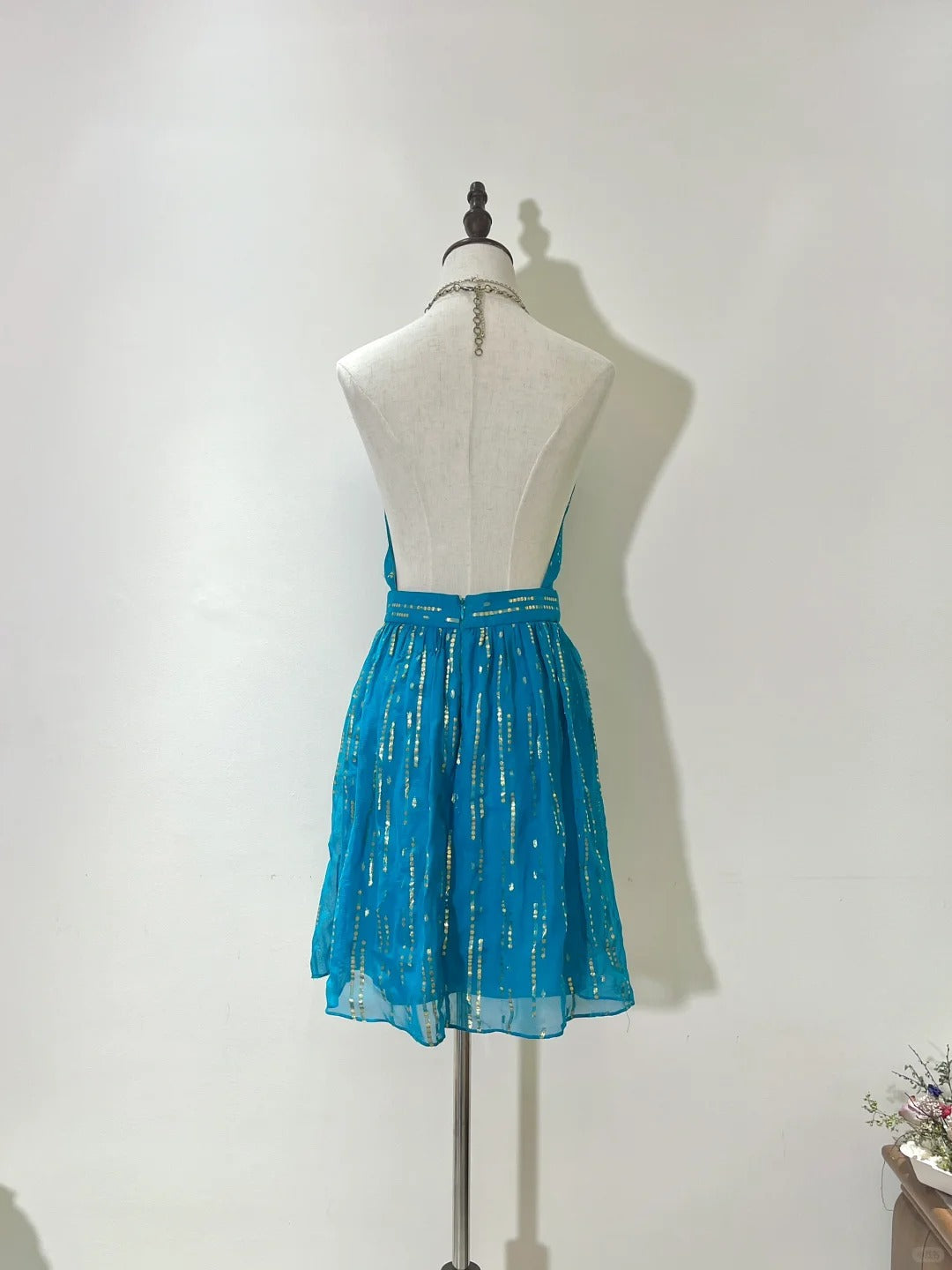 ✨Blue pretty date short chiffon homecoming dress party dress nv5432