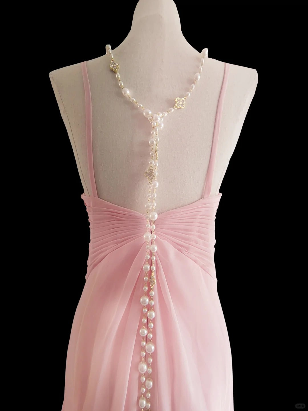 Pink elegant mermaid long chiffon prom dress nv5221