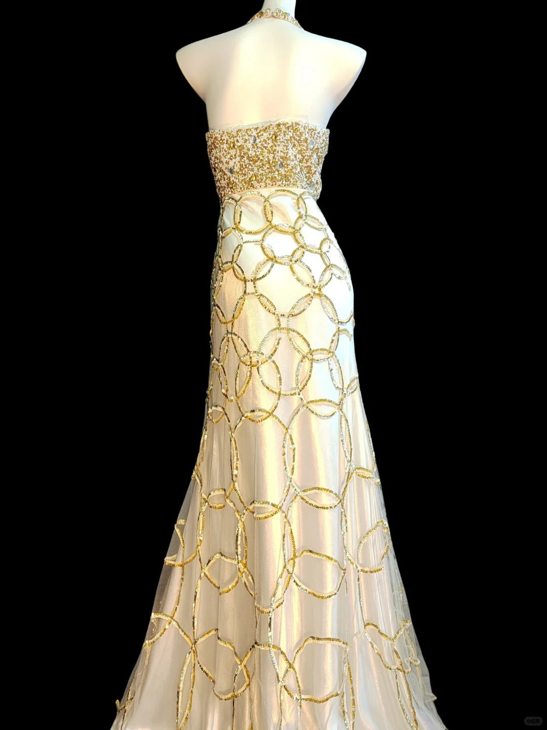 Elegant yellow, beaded satin long mermaid prom dress, evening gown nv5227