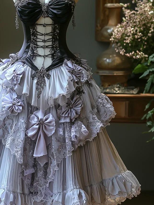 Purple lace bow short/mid-length homecoming dress prom dress evening dress birthday party dress nv4714