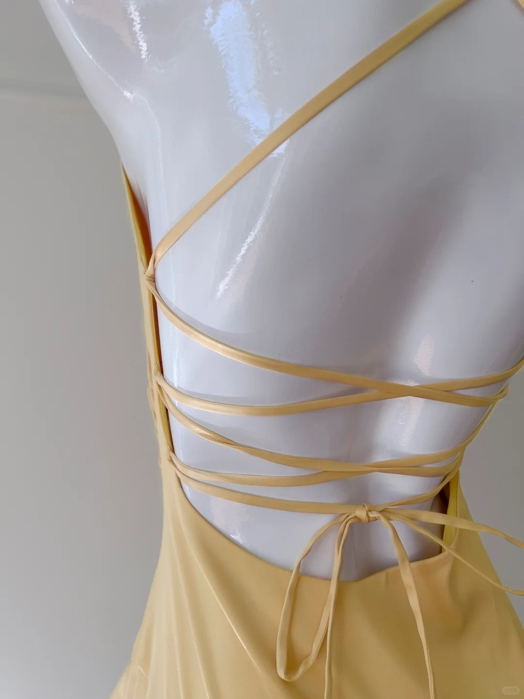 NiceVestidos-Yellow suspenders fashionable long formal homecoming dress hoco dress prom dress nv5487