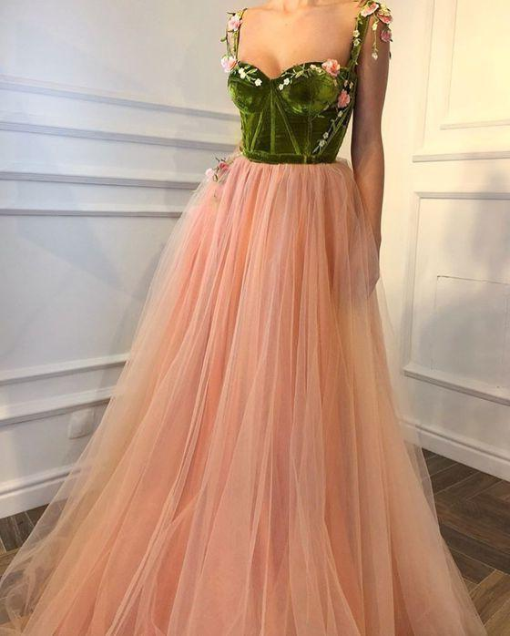 Wunderschöne einzigartige Ballkleider, A-Linien-Ballkleid, Tüll-Ballkleid nv535