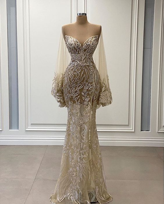 Modische Ballkleider, Ballkleider im Meerjungfrauen-Stil, langes Ballkleid nv302