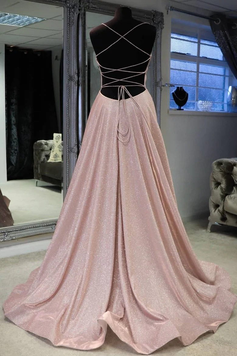 Glänzendes Ballkleid mit Schlitz, Abendkleid, Kleid für besondere Anlässe, Abendkleid nv206