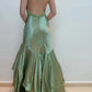 Green Vintage Beaded Long Ball Gown Evening Dress nv2098