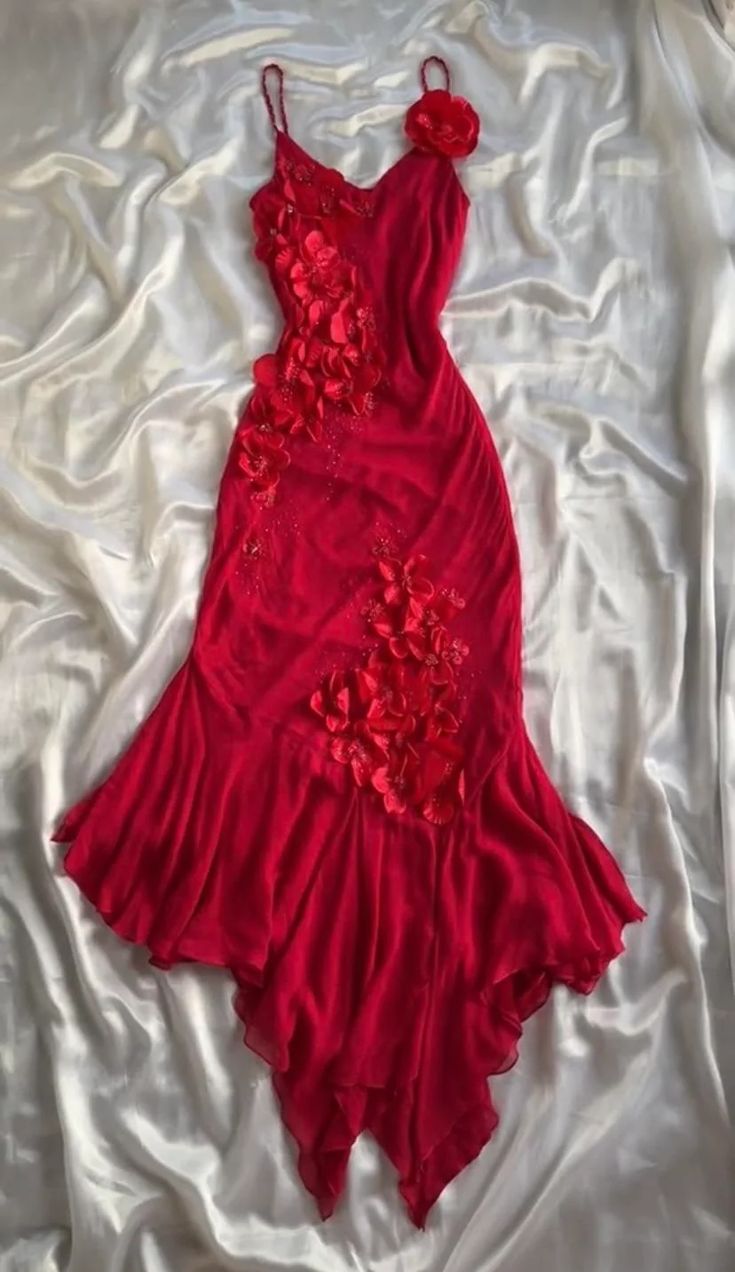 Red spaghetti straps flowers long sexy elegant bodycon chiffon sleeveless ball gown evening dress party dress nv3261