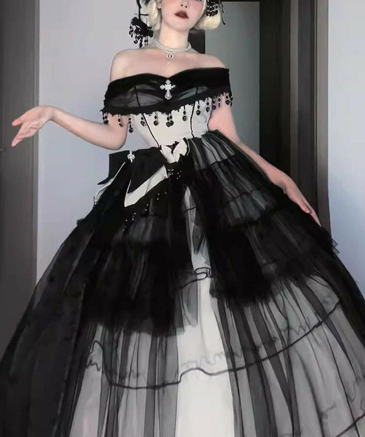 Retro-Kleid im neuen Stil, langes Kleid, Geburtstagskleid, wunderschönes Kleid NV6498