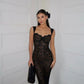 Black Charming Fashion Lace Long Slim Ball Gown Evening Dress nv2789