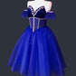 Green/Blue Vintage Homecoming Dress Short Tulle Ball Gown Evening Gown Prom Dress nv4459