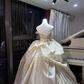 Strapless 3D Butterfly Jacquard Ball Gown, Long Train Wedding Bridal Dress  NV7100