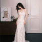 3D Floral Tulle Mermaid Wedding Dress Strapless Bridal Gown  NV7311