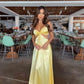 Yellow Elegant Off Shoulder Strapless A-Line Long Satin Formal Prom Dress Evening Gown Wedding Guest Dress nv2779