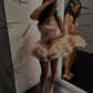Pink Fashion Satin Lace Short Homecoming Dress Birthday Party Dress nv4695
