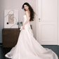 Minimalist Strapless Wedding Dress Satin Big Bow Bridal Gown  NV7254