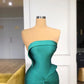 Green Sexy Elegant Mermaid Bodycon Long Satin Floor Length Evening Gown Prom Dress Party Dress nv5111