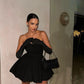 Black sexy sweet Hepburn style tube top short party dress prom dress birthday dress nv2201