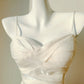White simple fashion long spaghetti strap satin prom dress nv5423