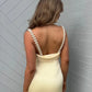 Yellow Fashion Beaded Slim Fit Long Evening Gown Ball Gown nv1976