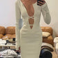 White X-neck tie design simple and fashionable long satin ball gown evening dress nv2891