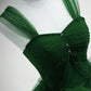 Green Tulle Beaded Sweetheart Long A-Line Prom Gown Evening Gown Party Dress nv2145