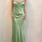 Green Vintage Gem Embellished Beaded Long Ball Gown Evening Dress nv2935