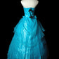 Blue Beaded Elegant Long Tulle Ball Gown nv4780