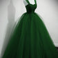 Green Tulle Beaded Sweetheart Long A-Line Prom Gown Evening Gown Party Dress nv2145