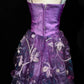 Purple Beaded Floral Elegant Long Tulle Ball Gown Evening Dress nv4784