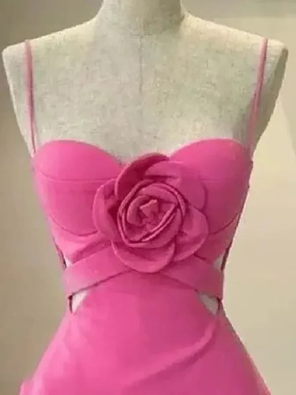 Sweet Mini Pink Rose Short Dress Prom Party nv1691