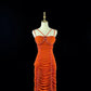 Orange Fashion Short Chiffon Homecoming Dress Birthday Dress nv4488