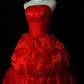Gold Elegant Long Satin Ball Gown Evening Dress nv4782