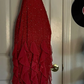 Gorgeous Red Strap Glitter Ruffle Mermaid Long Evening Dress Prom Dress Party Dress nv2287