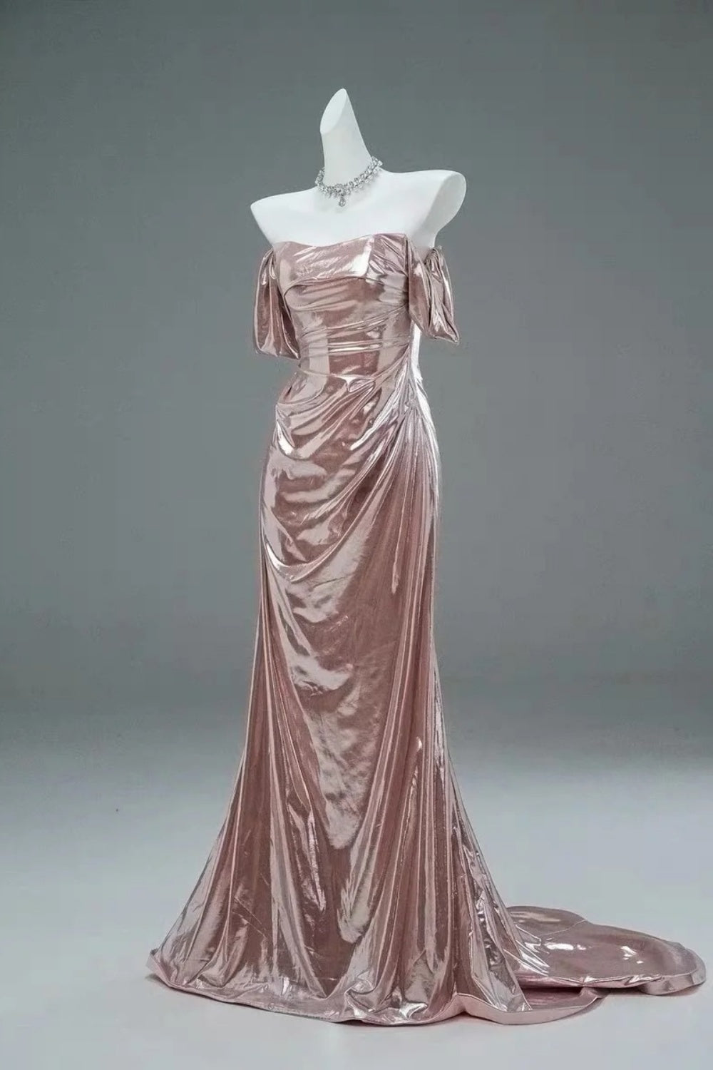 Pink Simple Elegant Long Formal Dress NV6615