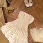 Ivory Sweet Beaded Short Tulle Homecoming Dress Prom Dress Birthday Dress nv4519