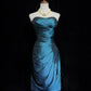 Peacock Blue Homecoming Dress Short Satin Ball Dress Evening Dress nv4389